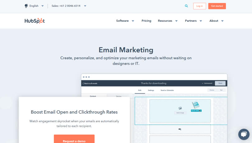 Hubspot email marketing & automation